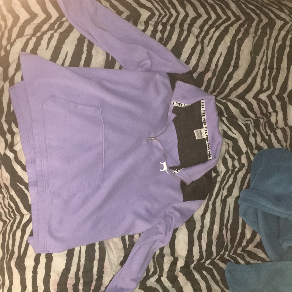 a purple hoodie from pink